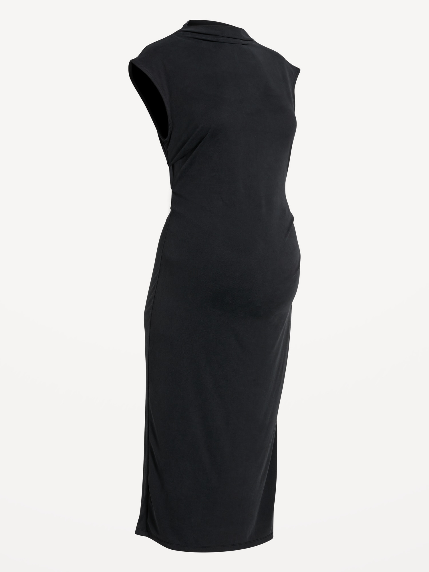 Maternity Mock Neck Midi Dress