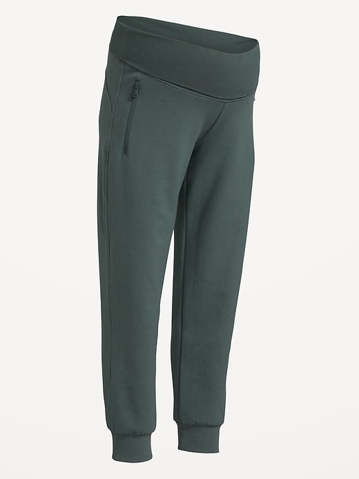 Image number 7 showing, Maternity Dynamic Fleece Rollover Waist Joggers