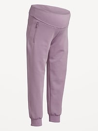 L'image numéro 2 présente Pantalon de jogging en Molleton dynamique à taille rabattable de maternité.