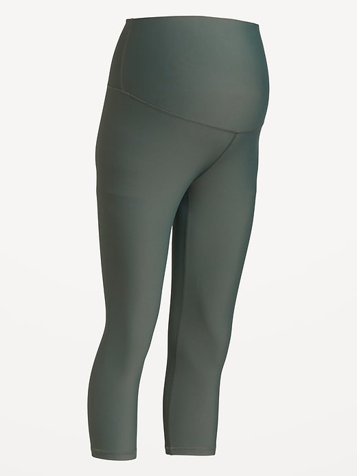 Image number 4 showing, Maternity Full-Panel PowerSoft Crop Leggings