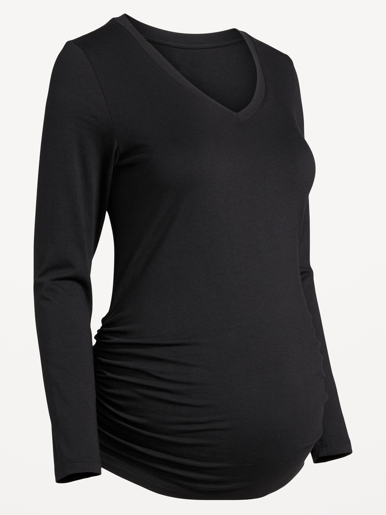 Maternity V-Neck Long Sleeve T-Shirt