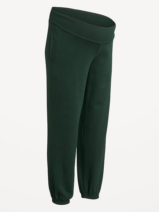 Image number 4 showing, Maternity Rollover-Waist Jogger Sweatpants