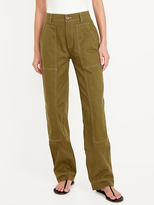 Image number 1 showing, High-Waisted Utility Pants