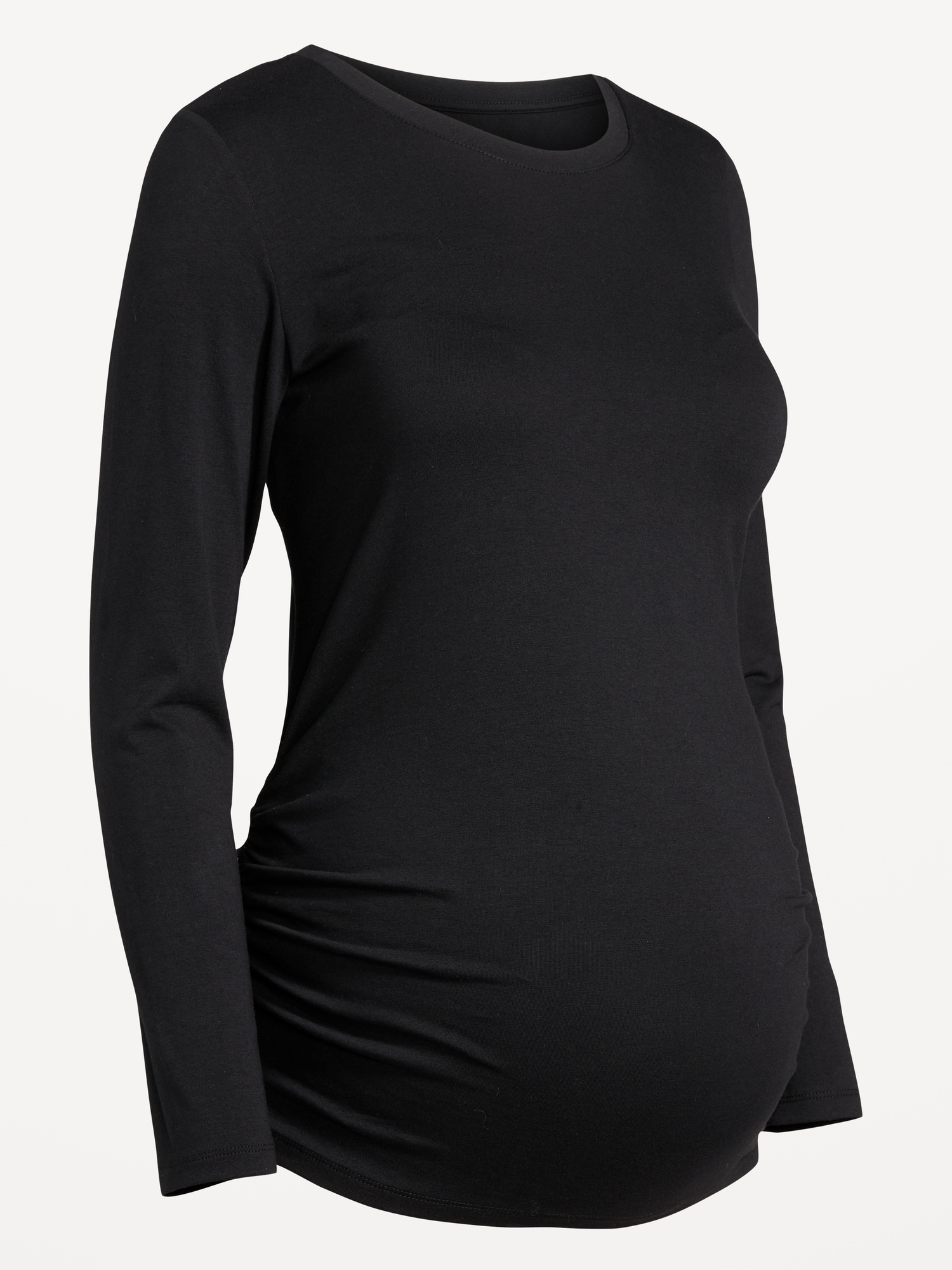 Maternity Long Sleeve Crew Neck T-Shirt