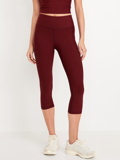 High-Waisted PowerSoft Crop Pocket Leggings