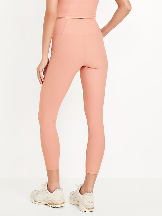 Image number 2 showing, High-Waisted PowerSoft Ribbed Leggings