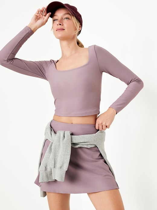 Image number 3 showing, PowerSoft Long-Sleeve Crop Support Top