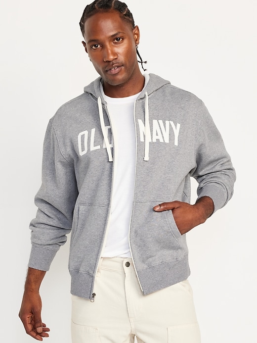 Image number 1 showing, Oversized Logo Zip Hoodie