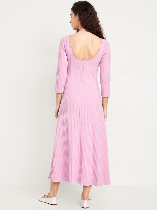 Image number 8 showing, Fit & Flare Ribbed Maxi Dress