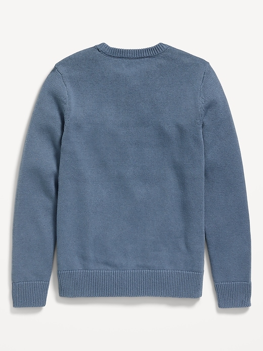 Image number 3 showing, Crew-Neck Utility Pocket Sweater for Boys