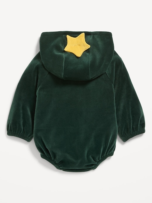 View large product image 2 of 2. Unisex &quot;Holiday Tree&quot; Costume Hooded One-Piece Romper for Baby