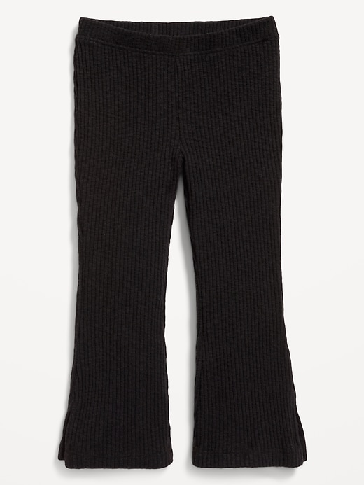 View large product image 1 of 3. Textured Ribbed Side-Slit Flare Leggings for Toddler Girls