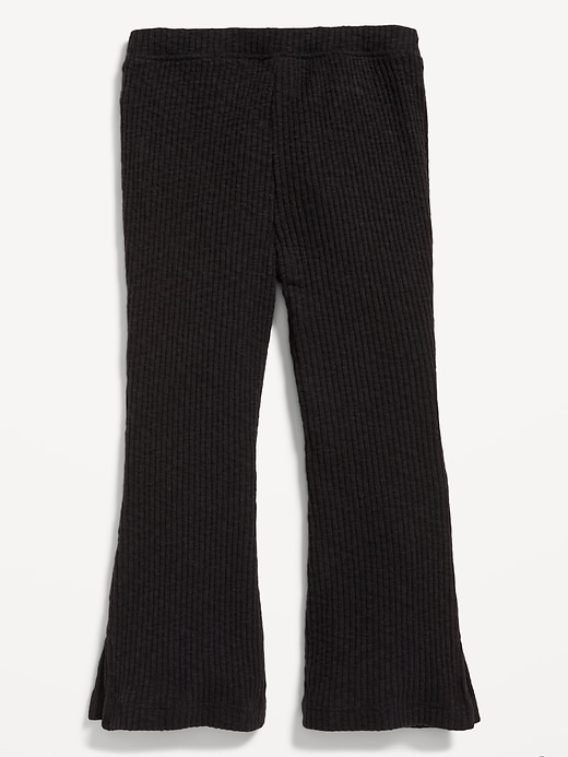 View large product image 2 of 3. Textured Ribbed Side-Slit Flare Leggings for Toddler Girls