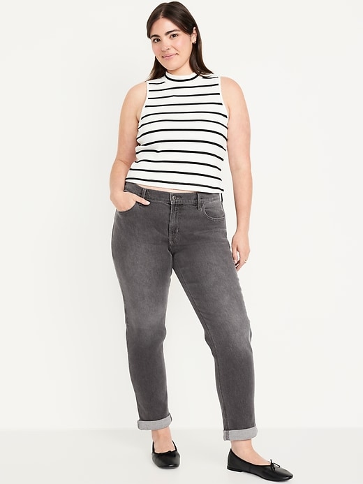 Image number 4 showing, Mid-Rise Wow Boyfriend Straight Jeans