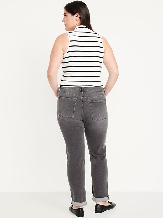 Image number 5 showing, Mid-Rise Wow Boyfriend Straight Jeans