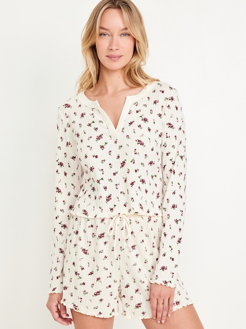 Haut de pyjama côtelé - Multi
