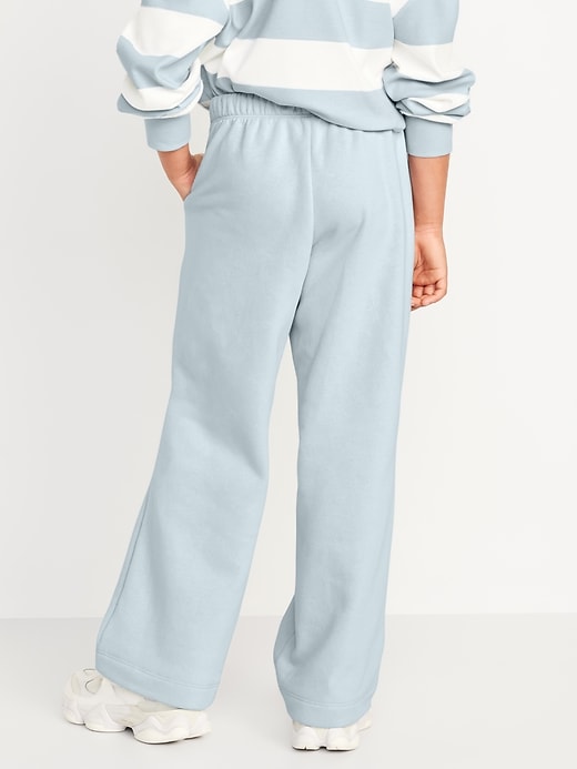 View large product image 2 of 4. High-Waisted Straight-Leg Fleece Pants for Girls