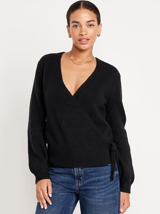 Image number 1 showing, SoSoft Tie-Waist Sweater