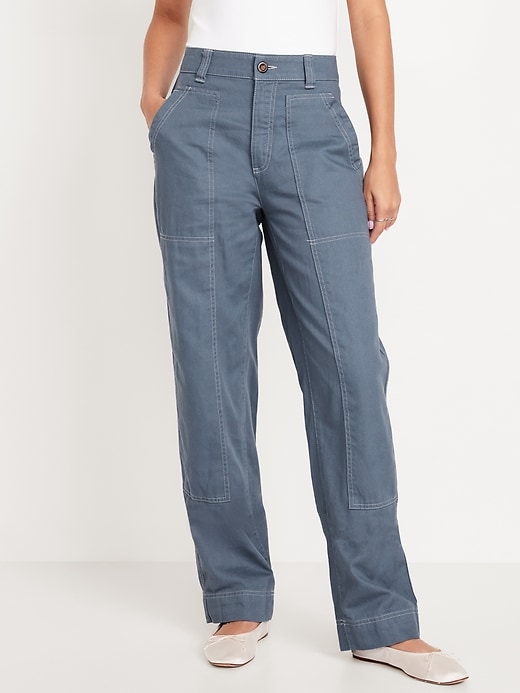 Image number 1 showing, High-Waisted Utility Pants