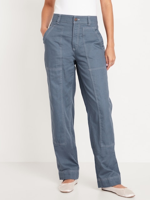 High-Waisted Utility Pants