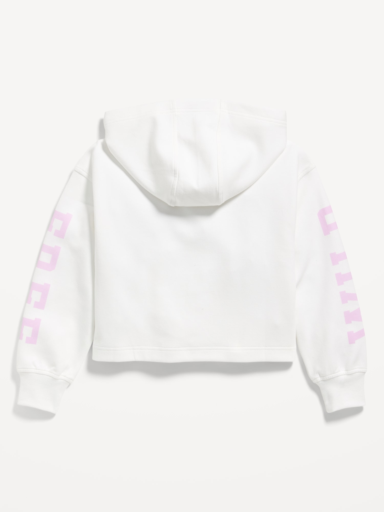 Dynamic Fleece Cropped Graphic Hoodie for Girls