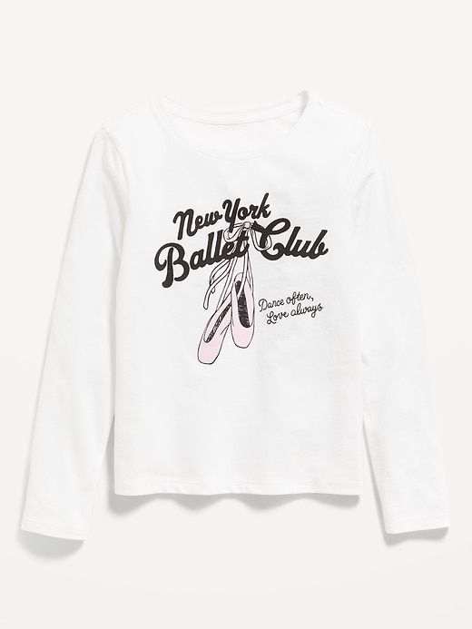 View large product image 1 of 2. Long-Sleeve Graphic T-Shirt for Girls