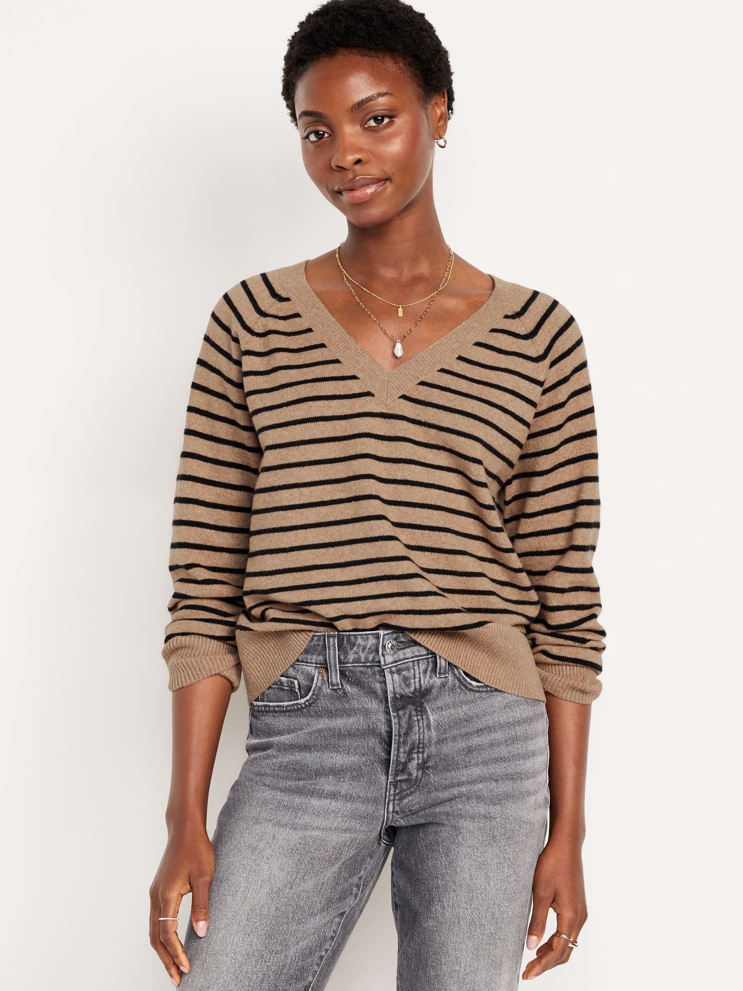 SoSoft Loose V Neck Sweater Old Navy