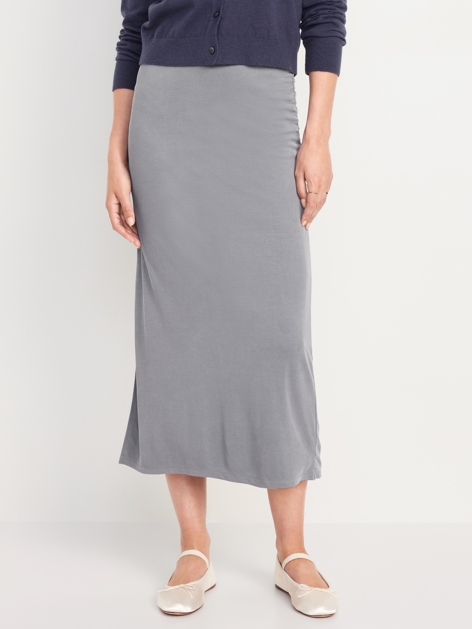 Ribbed Maxi Skirt