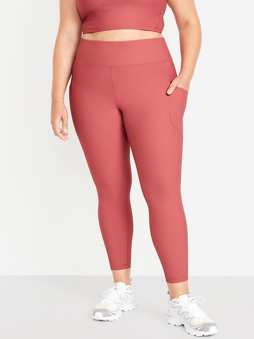 Image number 6 showing, High-Waisted PowerSoft Ribbed Leggings