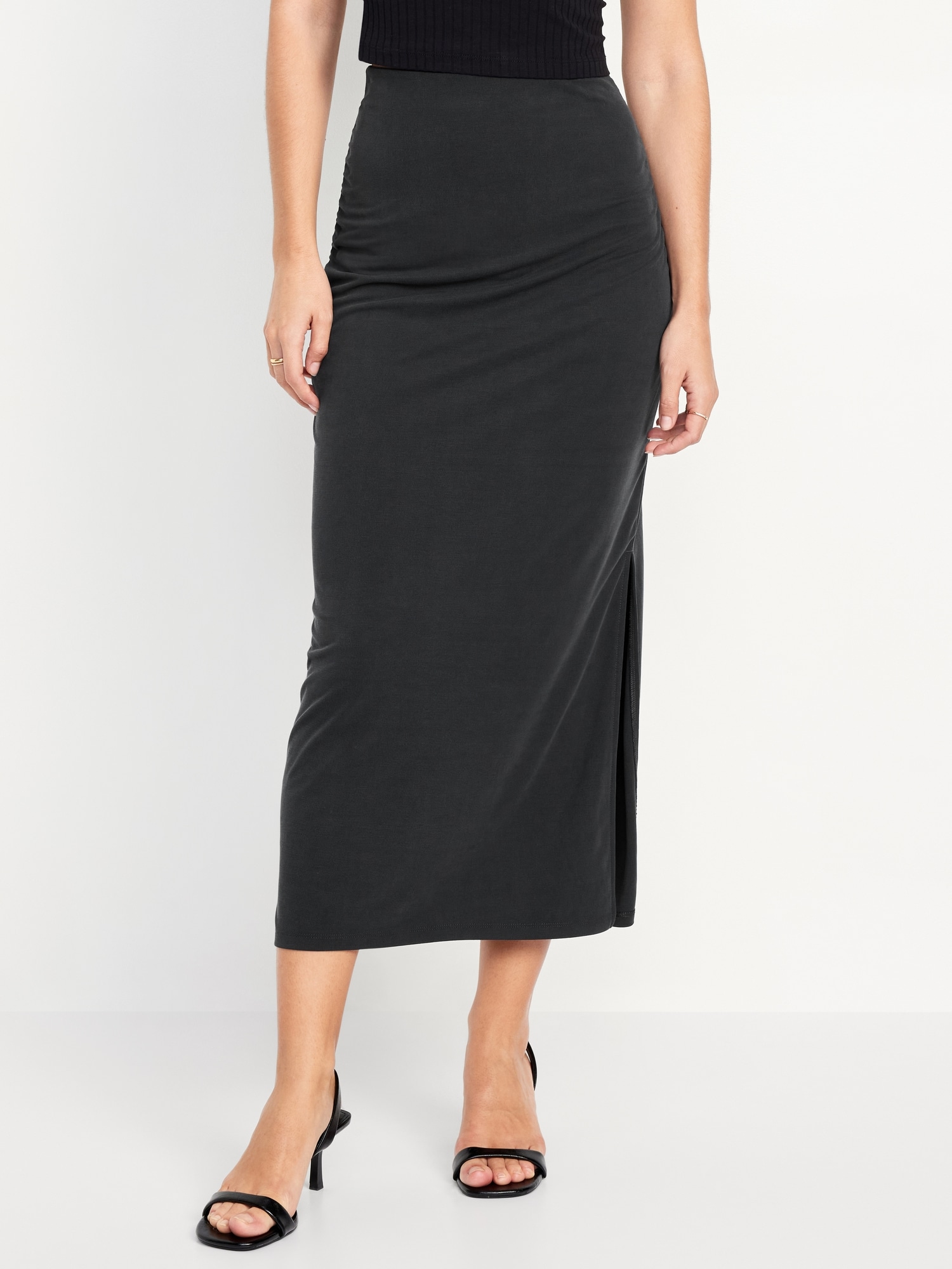 Ribbed Maxi Skirt