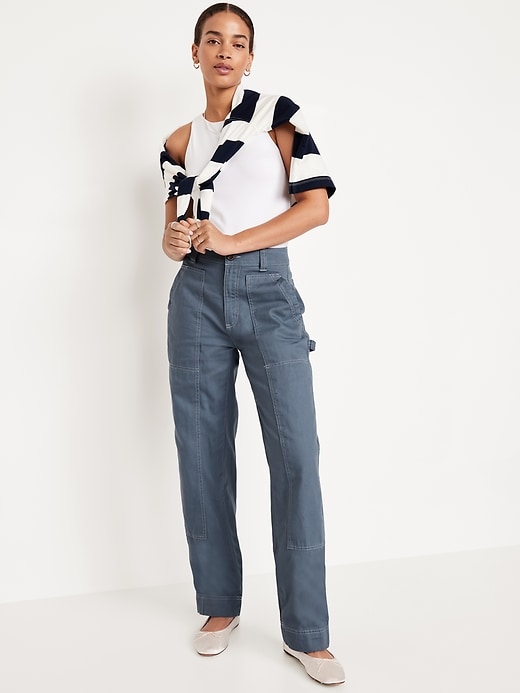 Image number 3 showing, High-Waisted Utility Pants