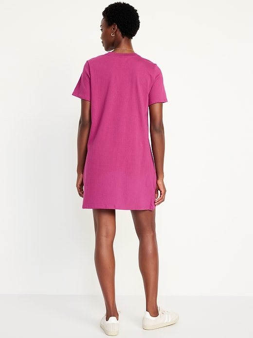 Image number 2 showing, Crew-Neck Mini T-Shirt Dress