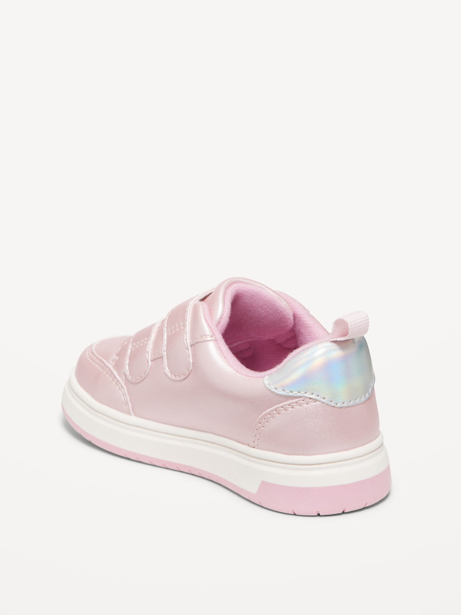 Faux-Leather Double-Strap Sneakers for Toddler Girls