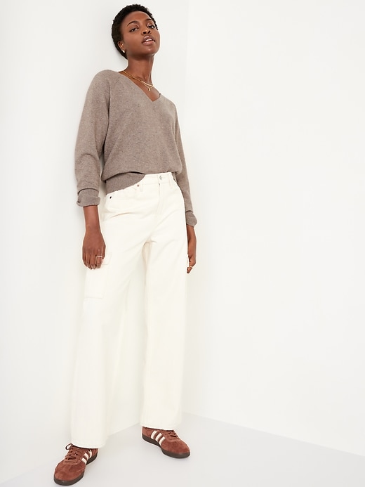 Image number 8 showing, SoSoft Loose V-Neck Sweater