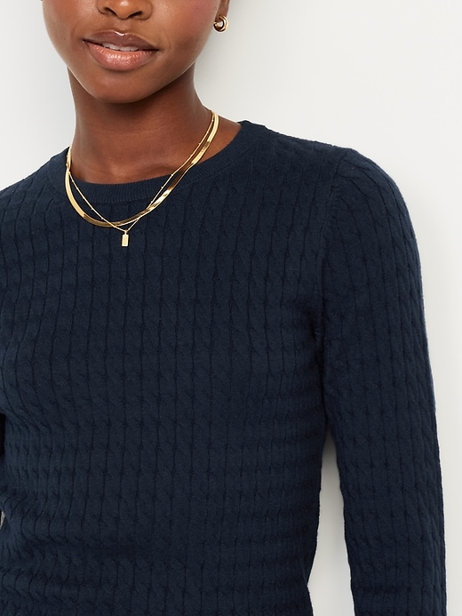 Image number 5 showing, SoSoft Crew-Neck Cable Sweater