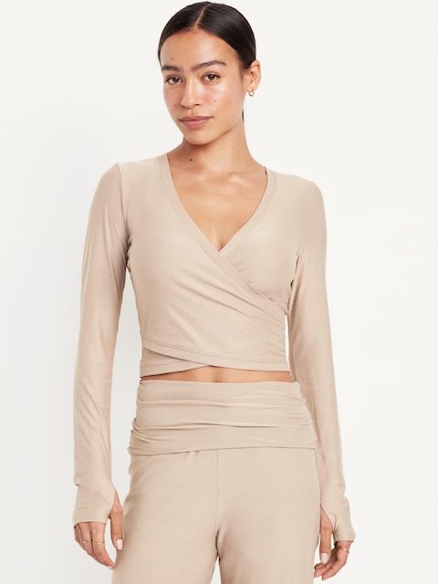 CloudMotion Wrap-Front Top - Savanna