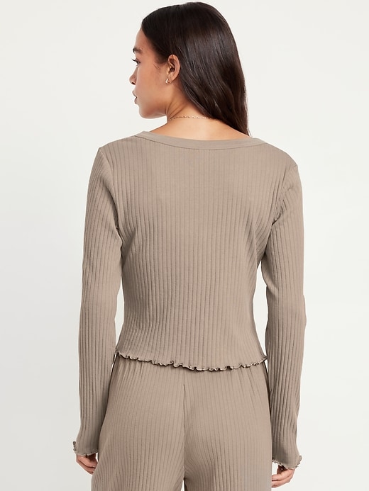 Image number 2 showing, Ribbed Pajama Top