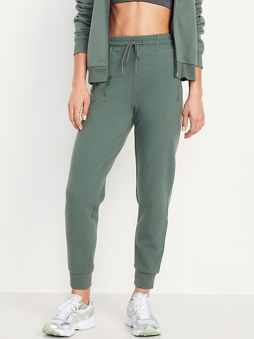 Image number 1 showing, High-Waisted Dynamic Fleece Joggers