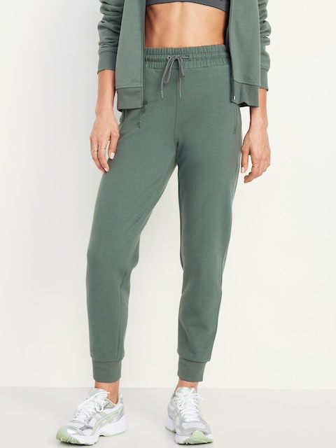 High-Waisted Dynamic Fleece Jogger Sweatpants - Green