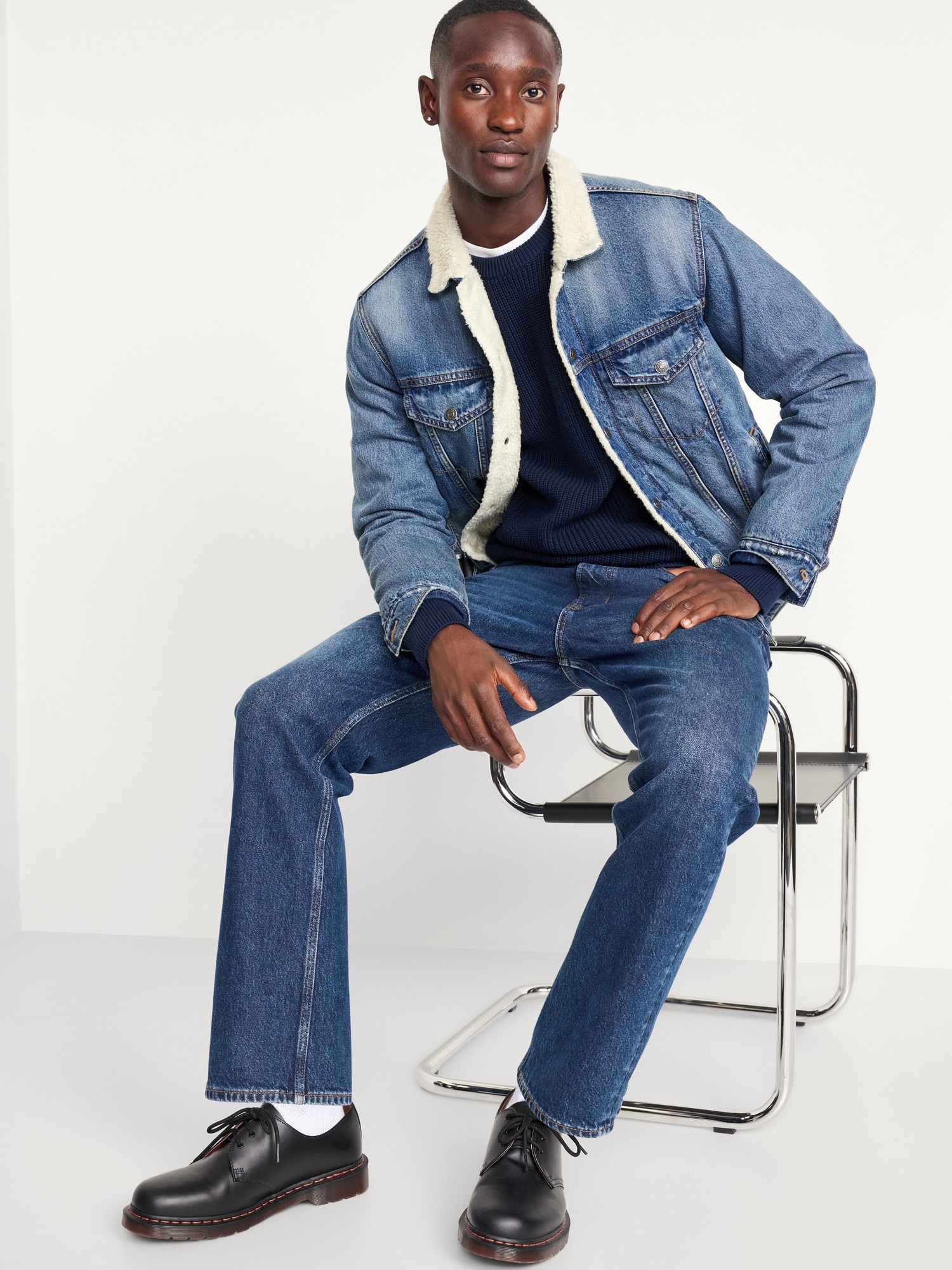 Sherpa-Lined Jean Jacket