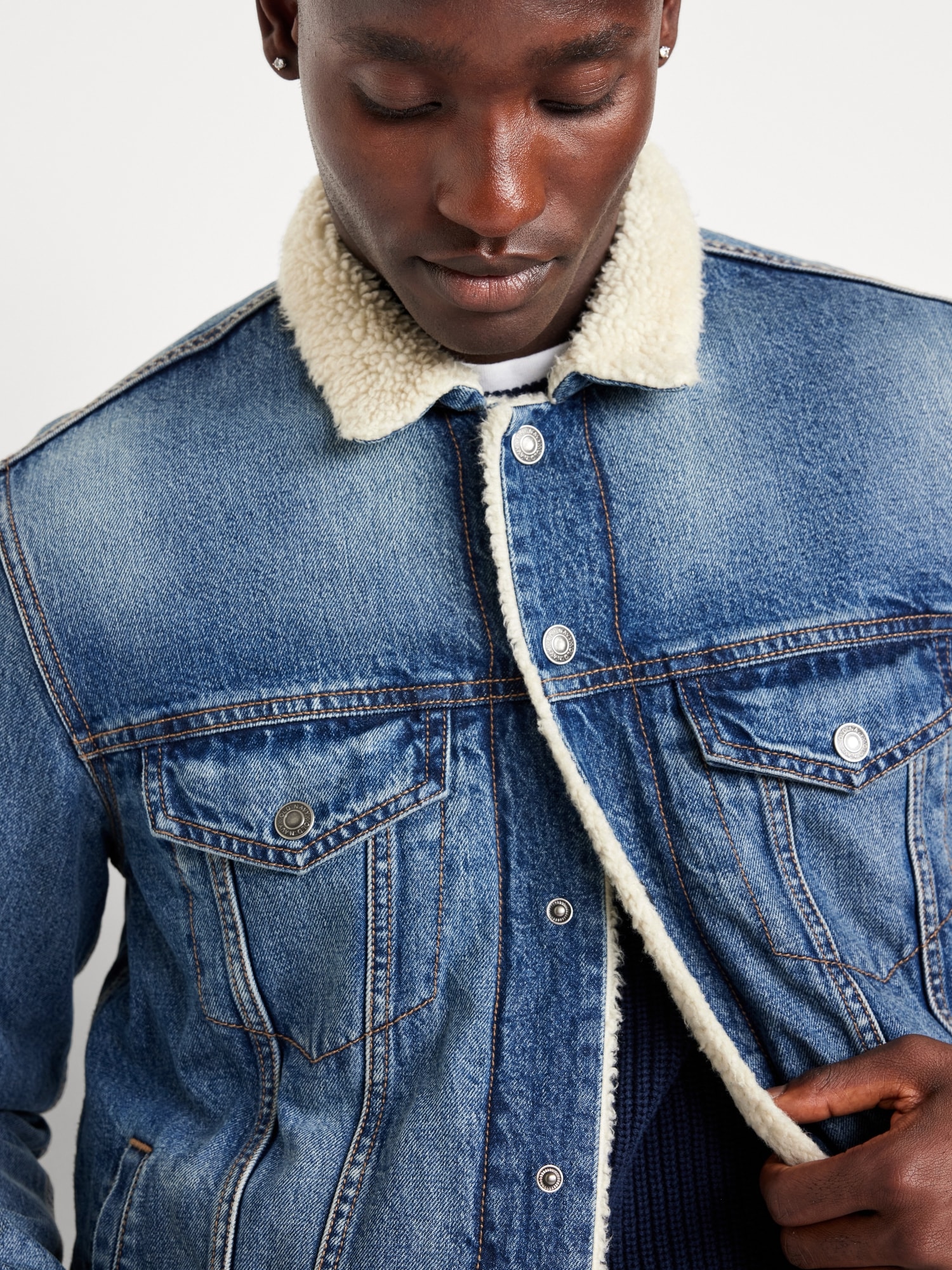 Sherpa-Lined Jean Jacket