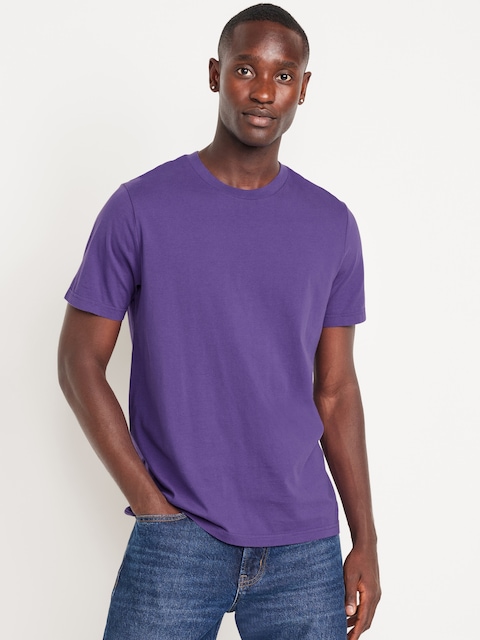 Crew-Neck T-Shirt - Plum