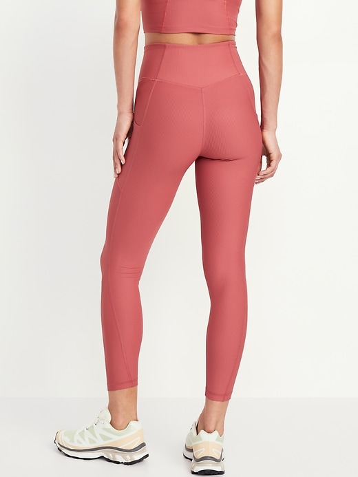 Image number 2 showing, High-Waisted PowerSoft Ribbed Leggings