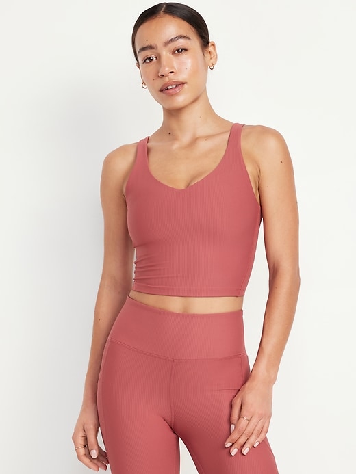 Image number 1 showing, Light Support PowerSoft Rib Longline Sports Bra