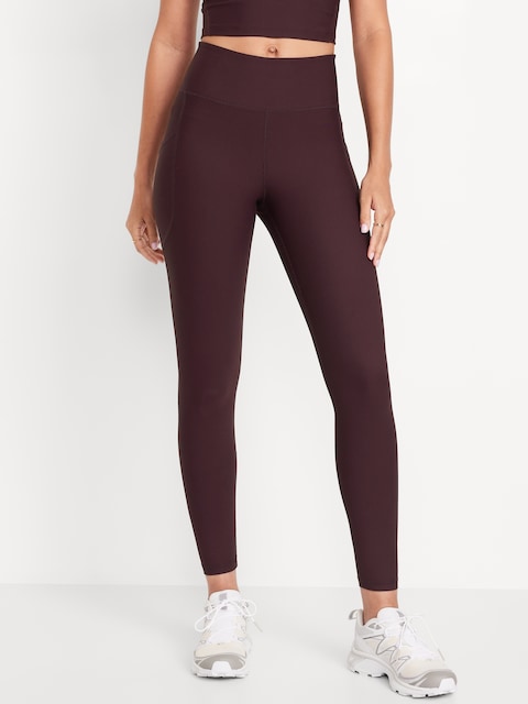 Legging PowerSoft côtelé à taille haute - Rouge
