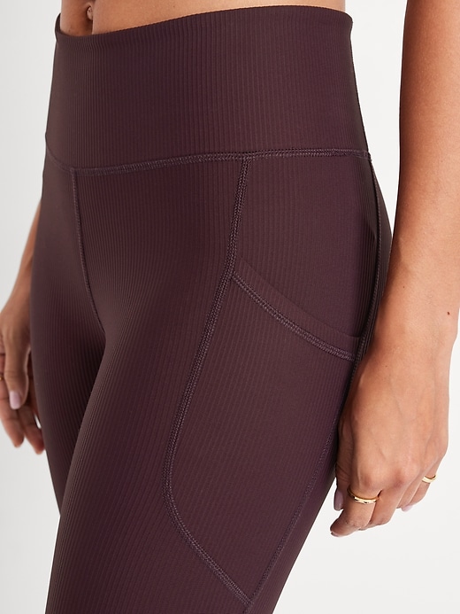 Image number 3 showing, High-Waisted PowerSoft Rib Leggings