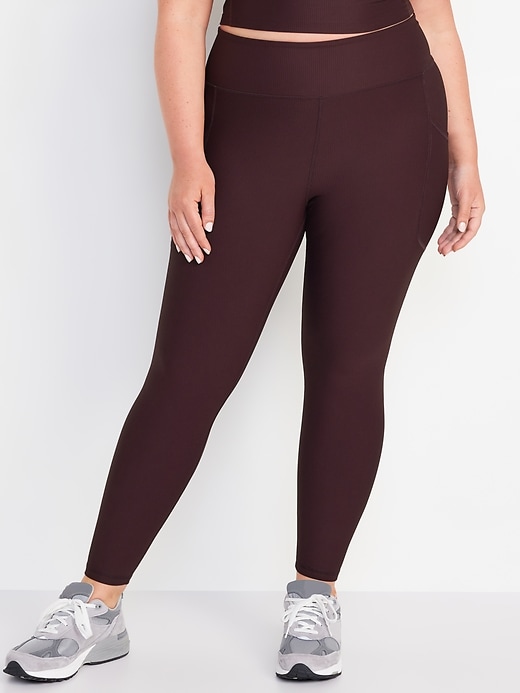 Image number 6 showing, High-Waisted PowerSoft Rib Leggings