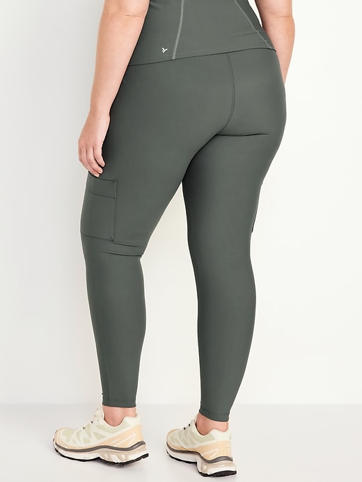 Image number 7 showing, High-Waisted PowerSoft Cargo 7/8 Leggings