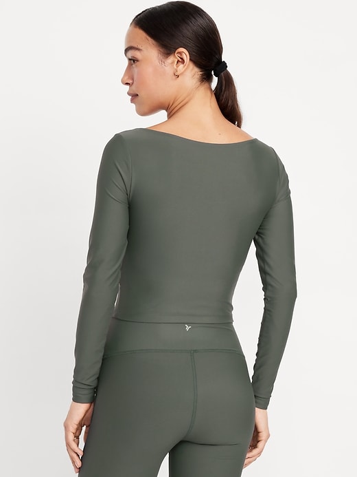 Image number 2 showing, PowerSoft Long-Sleeve Crop Support Top