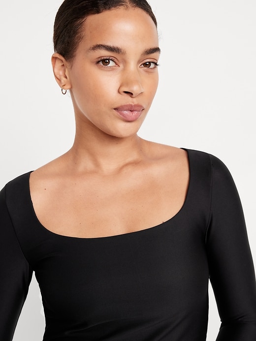 Image number 4 showing, PowerSoft Long-Sleeve Crop Support Top